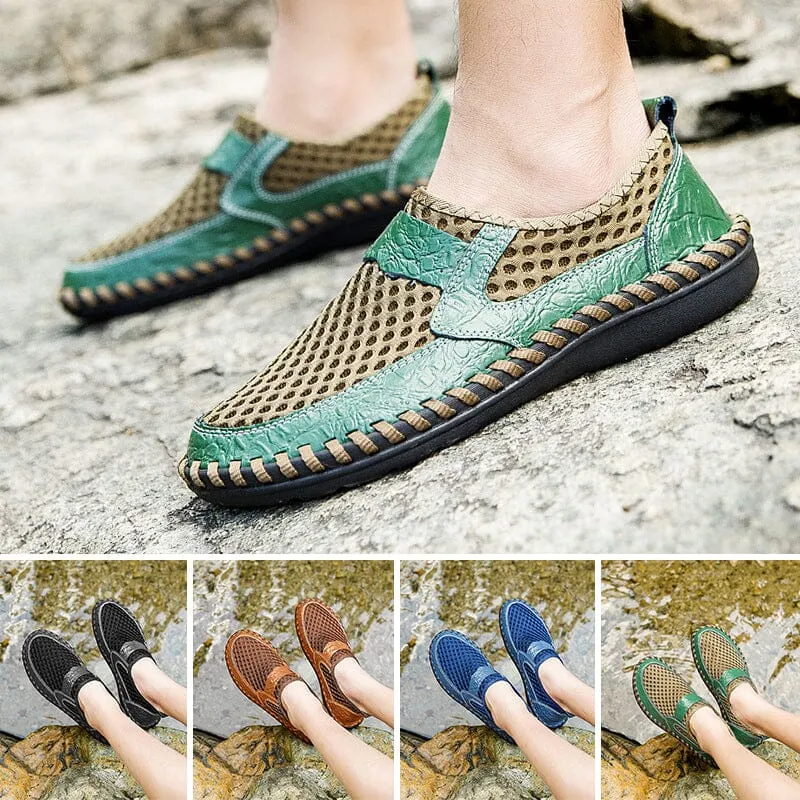 Summer Crocodile Patttern Breathable Mesh Shoes