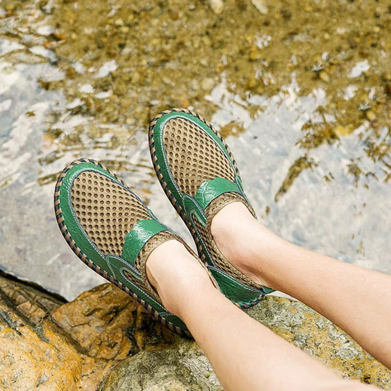 Summer Crocodile Patttern Breathable Mesh Shoes