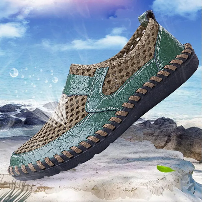 Summer Crocodile Patttern Breathable Mesh Shoes