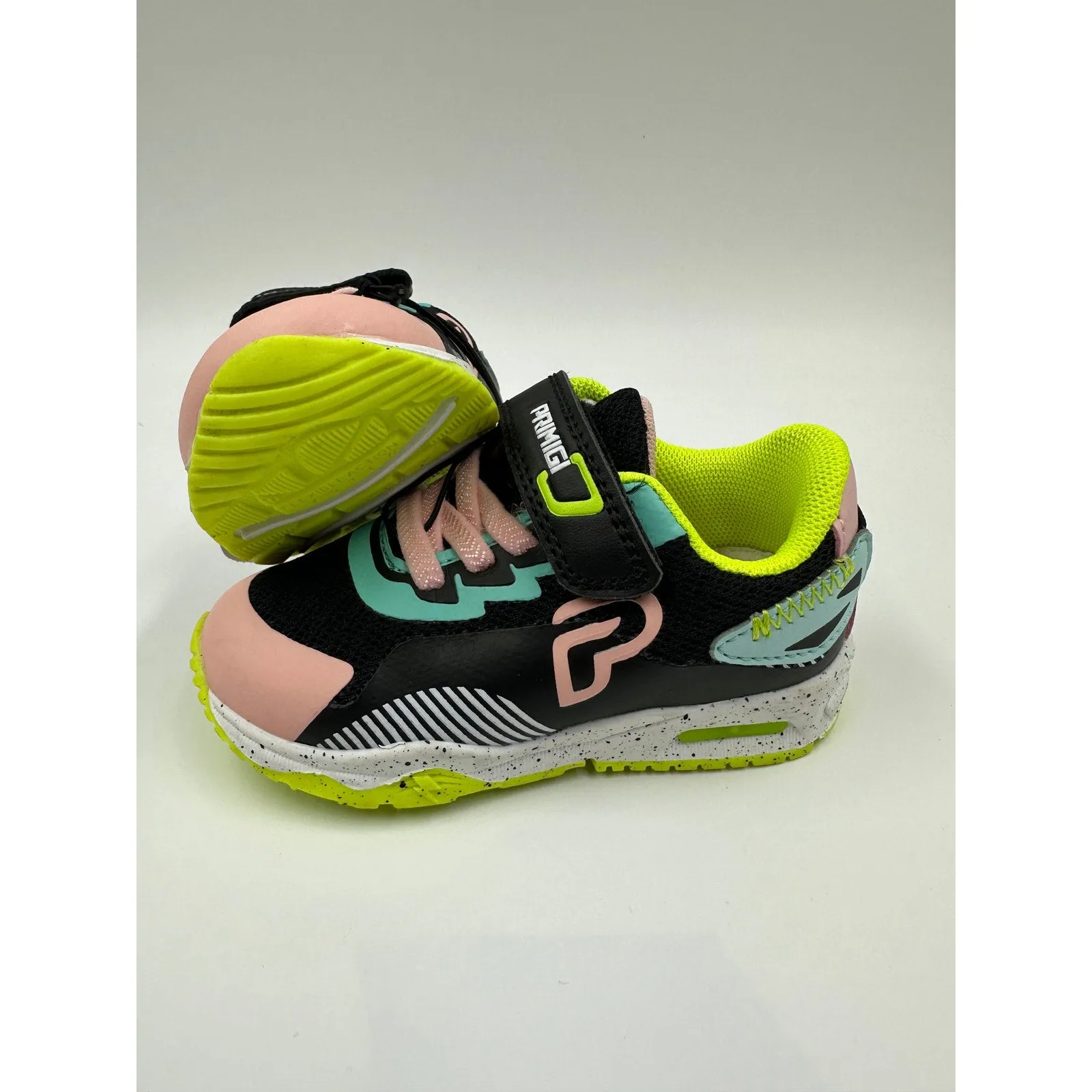 Toddler Size 6, 90s Style Casual Neon Sneakers