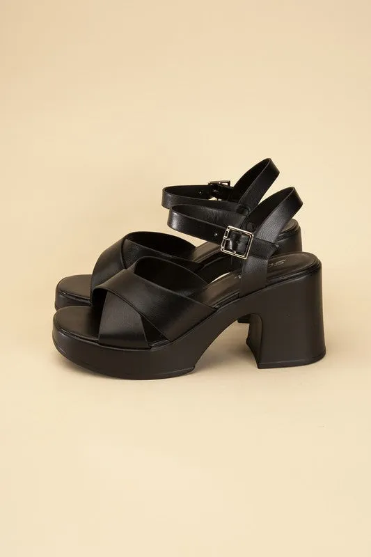 TOUCH Crisscross Sandal Heels