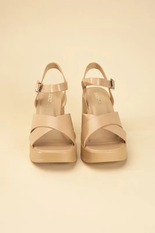 TOUCH Crisscross Sandal Heels