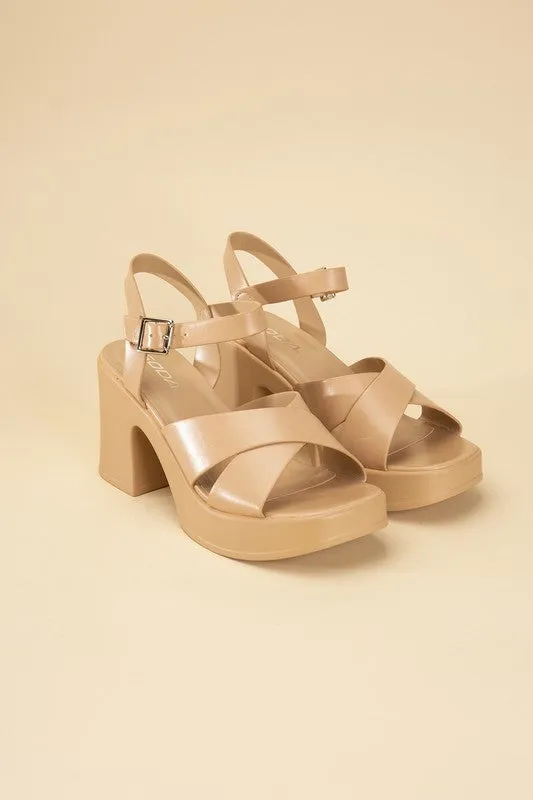 TOUCH Crisscross Sandal Heels