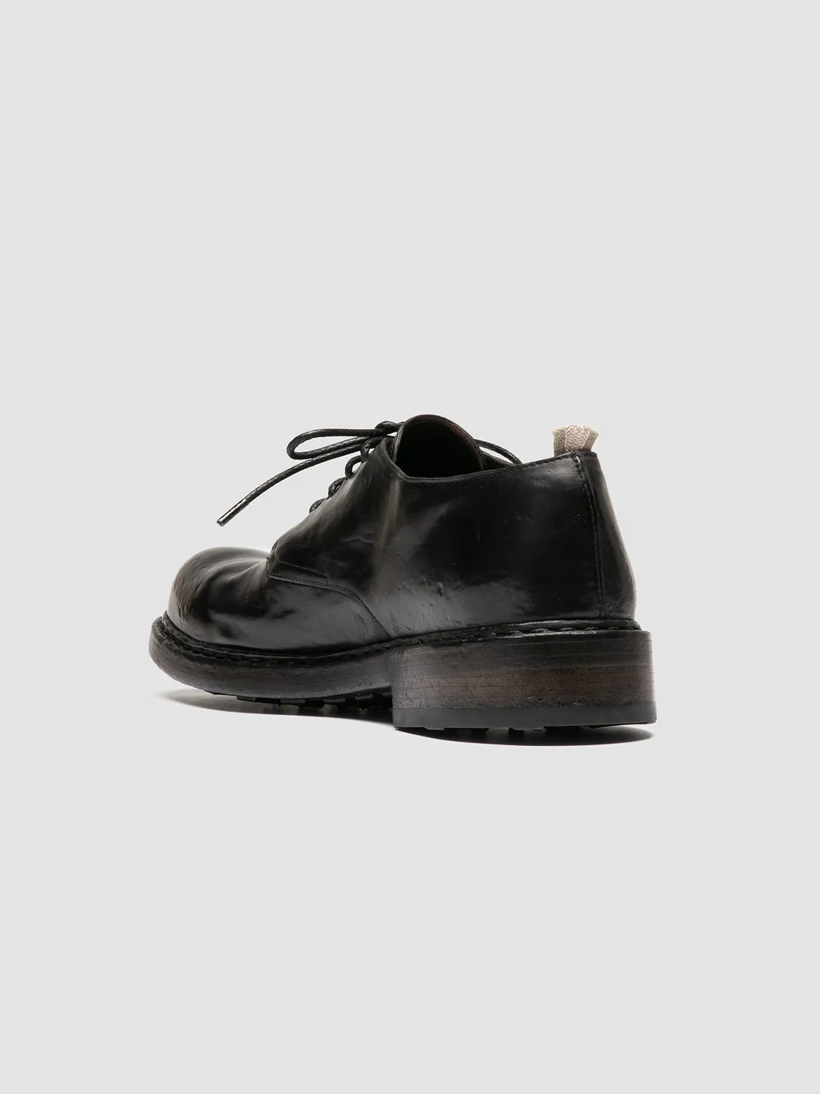 TRIPLE 001 - Black Leather Derby Shoes