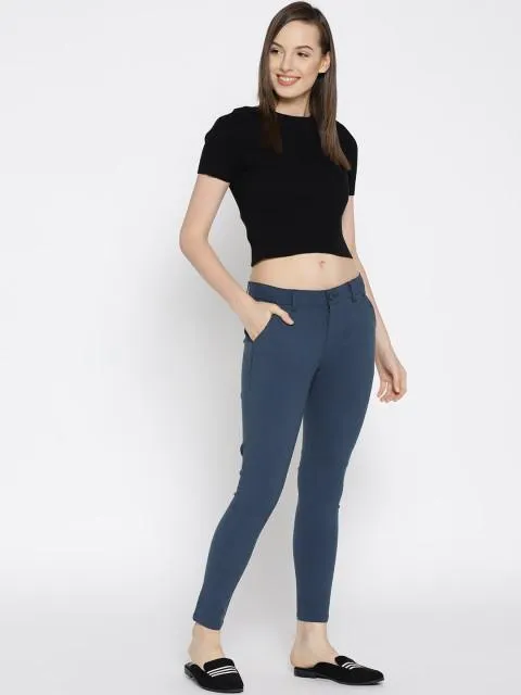 Women Solid Slim Fit Trousers