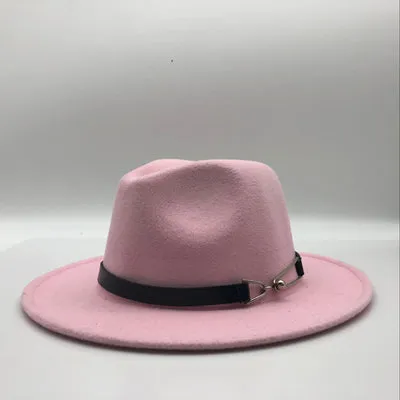 Wool Vintage Gangster Trilby Felt Fedora Hat With Wide Brim Gentlemen and Ladies