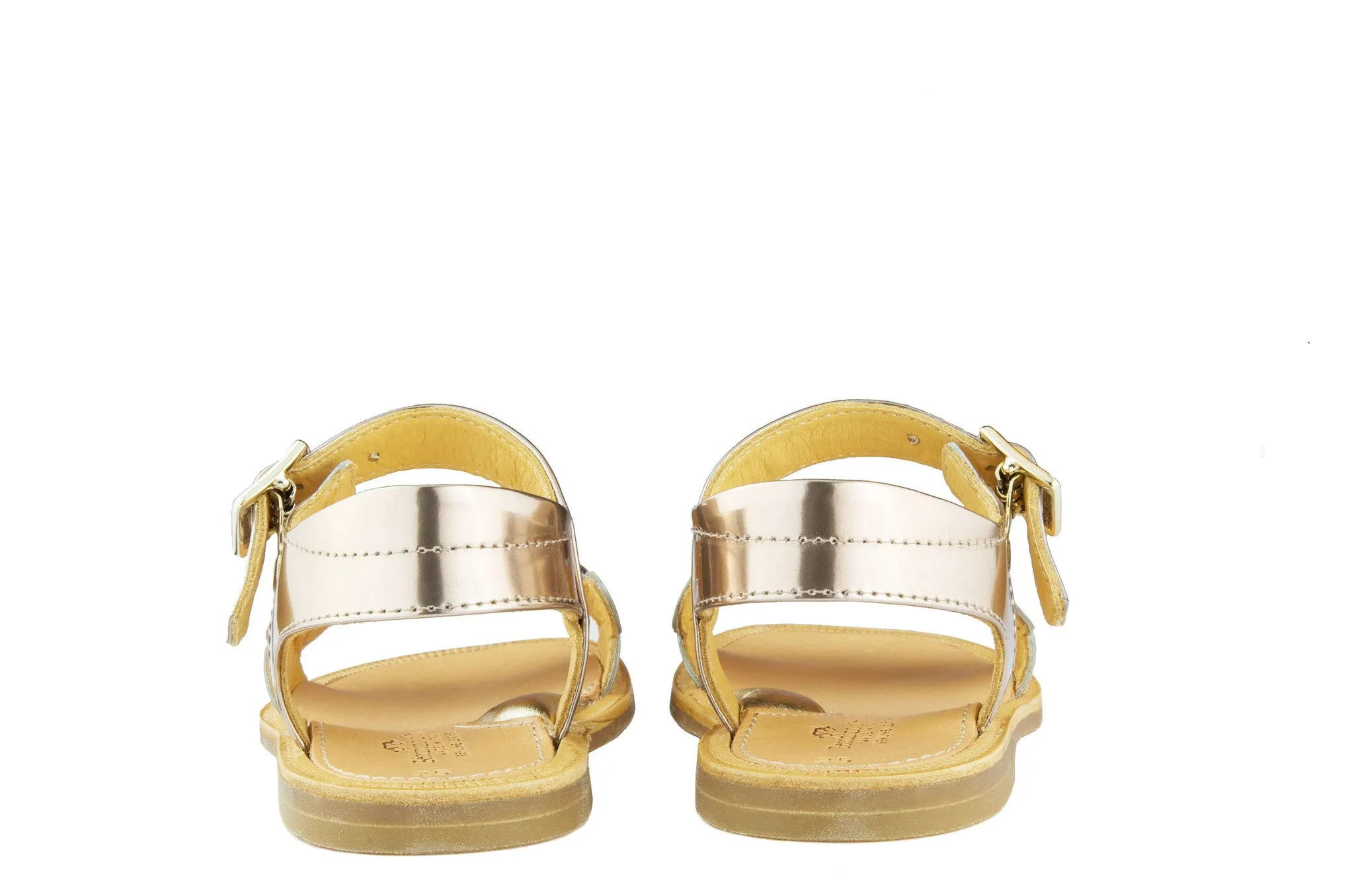 Zecchino Girls Gold and Lilac Flower Sandal